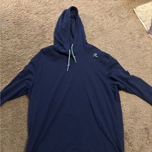 Rhoback Navy Blue Hoodie with Mint Accents